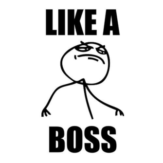 Like A Boss Meme Character Black Retro Shoulder Bag