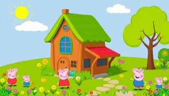 Peppa Pig House Wallpaper