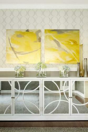 Mirrored Buffet Cabinet Contemporary Dining Room Karen B Wolf