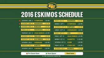 Schedule Wallpaper Edmonton Eskimos