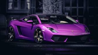 Purple Lamborghini Gallardo Wallpaper HD