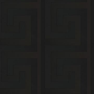Large Greek Key By Versace Black Wallpaper Direct