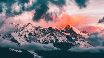 Mountain Clouds Landscape Scenery 4k Wallpaper