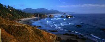 Wallpaper Panorama Of The Beach X Dual Monitor