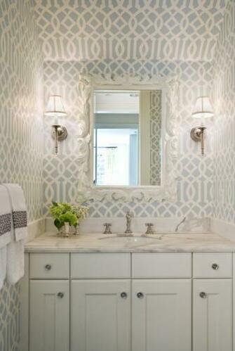 Wallpaper In Powder Rooms Interior Designer Charlotte