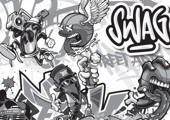 Black And White Graffiti Wallpaper