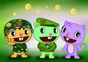 Masaya Puno Mga Kaibigan Larawan Persimmon Flippy And Cindy HD