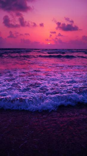 Sea Sunset Horizon Beach Wallpaper