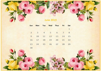 Monthly Floral Calendar Wallpaper