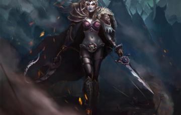 Wallpaper Look Weapons Elf Armor Fantasy Cloak Dark