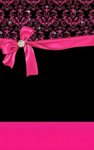 Fond D Cran Pink Black Paparazzi Bow Wallpaper Background