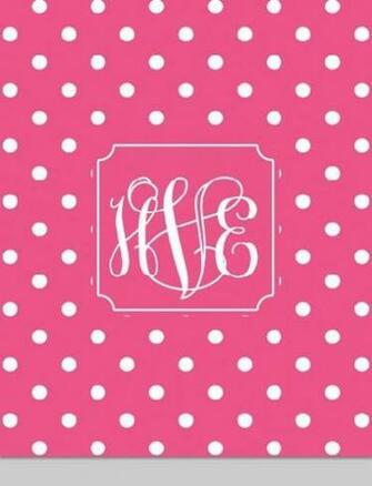 Pink Polka Dot Monogram Wallpaper Phone Candy