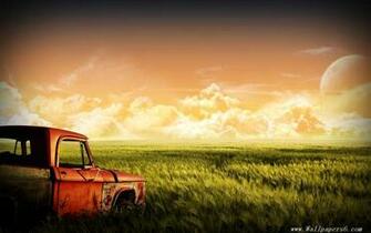 Old Car Landscape Wallpaper Windows