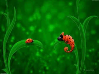 Ladybug Chameleon In Der Gr E Von Pixel An