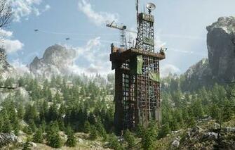 Wallpaper Forest Mountains Construction Server Dust Elevation