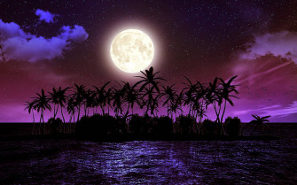 Galaxy Moon Wallpaper