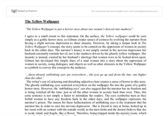 The Yellow Wallpaper Analysis Essay Exam Paper Answers