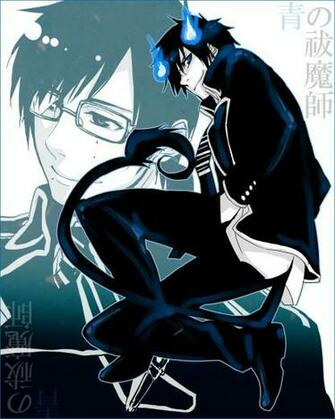 Flames Blue Wallpaper Glasses Japanese Anime