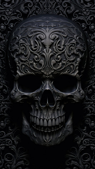 Black Skull Wallpaper