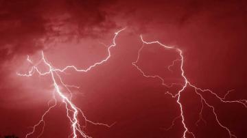 Red Clouds Storm Black