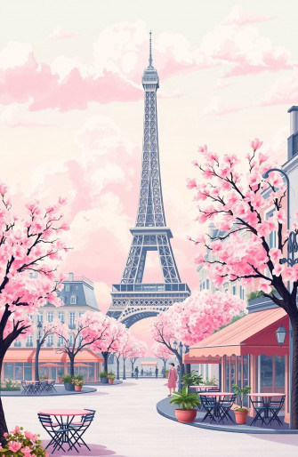 Pink Paris Wallpaper