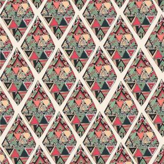 Ethnic Boho Chic Abstract Triangle Diamond Shape Sketch Art Print By
