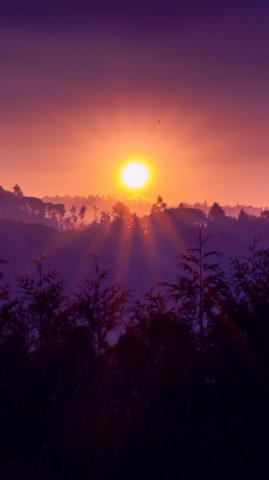 Sun Sunset Mountains Wallpaper