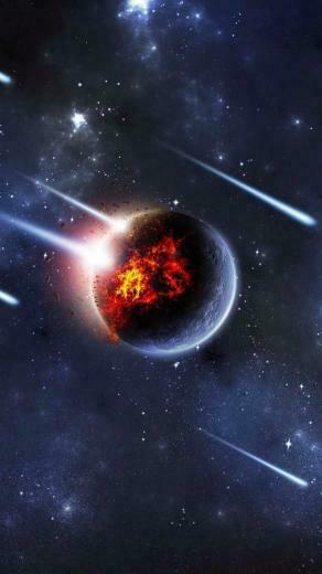 Wallpaper iPhone S Meteor Rain On Planet X Jpg