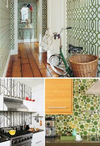Backsplash Entryway Wallpaper Via Decor Pad And Manolo Home