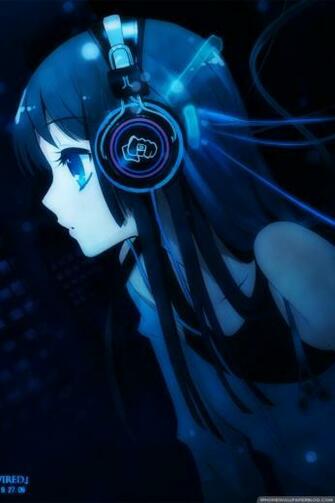 Anime Girl Music iPhone Wallpaper