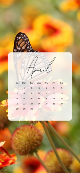April Calendar Wallpaper Cute