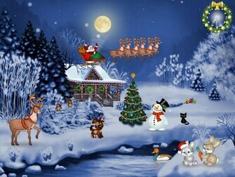 Christmas Screensaver Evening Fullscreensavers