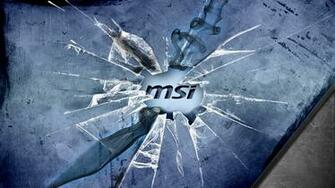 Msi Cool Crack Broken Glass Logo HD 1080p Wallpaper