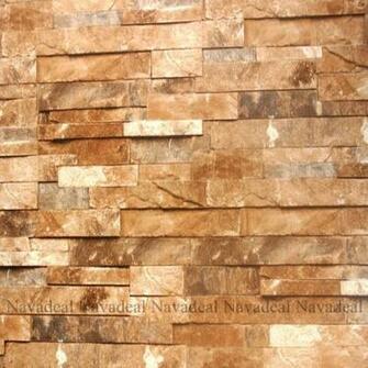Red Rust Stacked Brick Stone Faux Realistic Pvc Vinyl Wallpaper Sheet