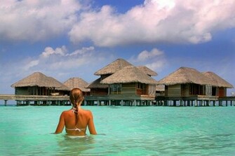 Beach Huts Wallpaper
