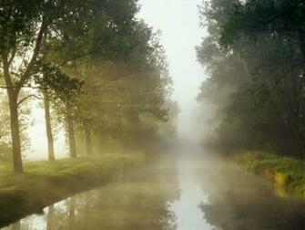 River Mist Wallpaper Stock Photos
