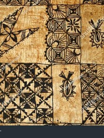 Background Of Traditional Pacific Island Tapa Cloth