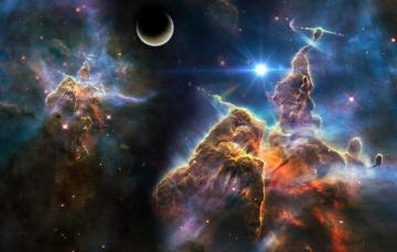 Wallpaper Space Stars Nebula Planet Universe