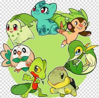 Pikachu Pok Mon Treecko Turtwig Chikorita Transparent