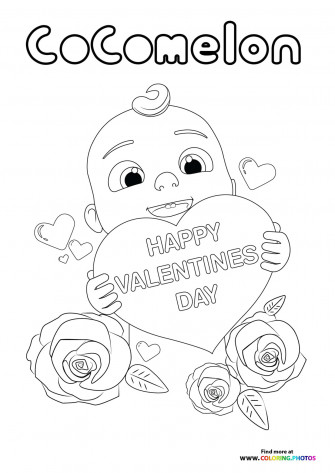 Cocomelon Valentines Day Coloring S For Kids