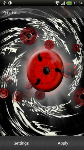 Schauen Sie In Die Sharingan Auge Live Hintergrund Ist Eine