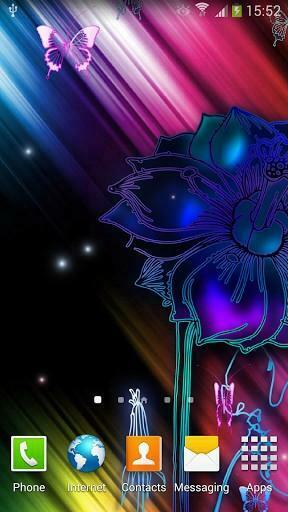 Neon Butterflies A Stylish Live Wallpaper With Bright Colors And