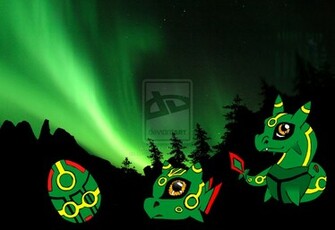 Pokemon Inspired Digimon Rayquaza By Lunabelnadez