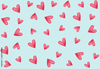 Aesthetic Red Hearts Desktop Wallpaper