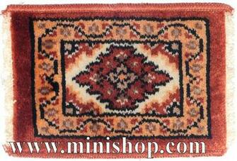 Heriz Area Rug Rust Dollhouse Miniatures