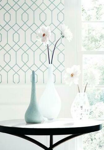 La Farge Wallpaper In Aqua Thibaut Graphic Resource