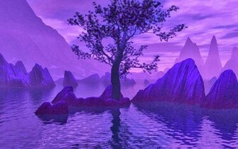 HD Wallpaper Desktop Purple Tree