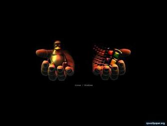 Linux Vs Windows Wallpaper