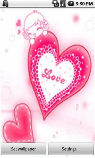 Pink Heart Live Wallpaper For Your Android Phone