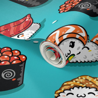 Cute Kawaii Sushi Small Size Spoonflower